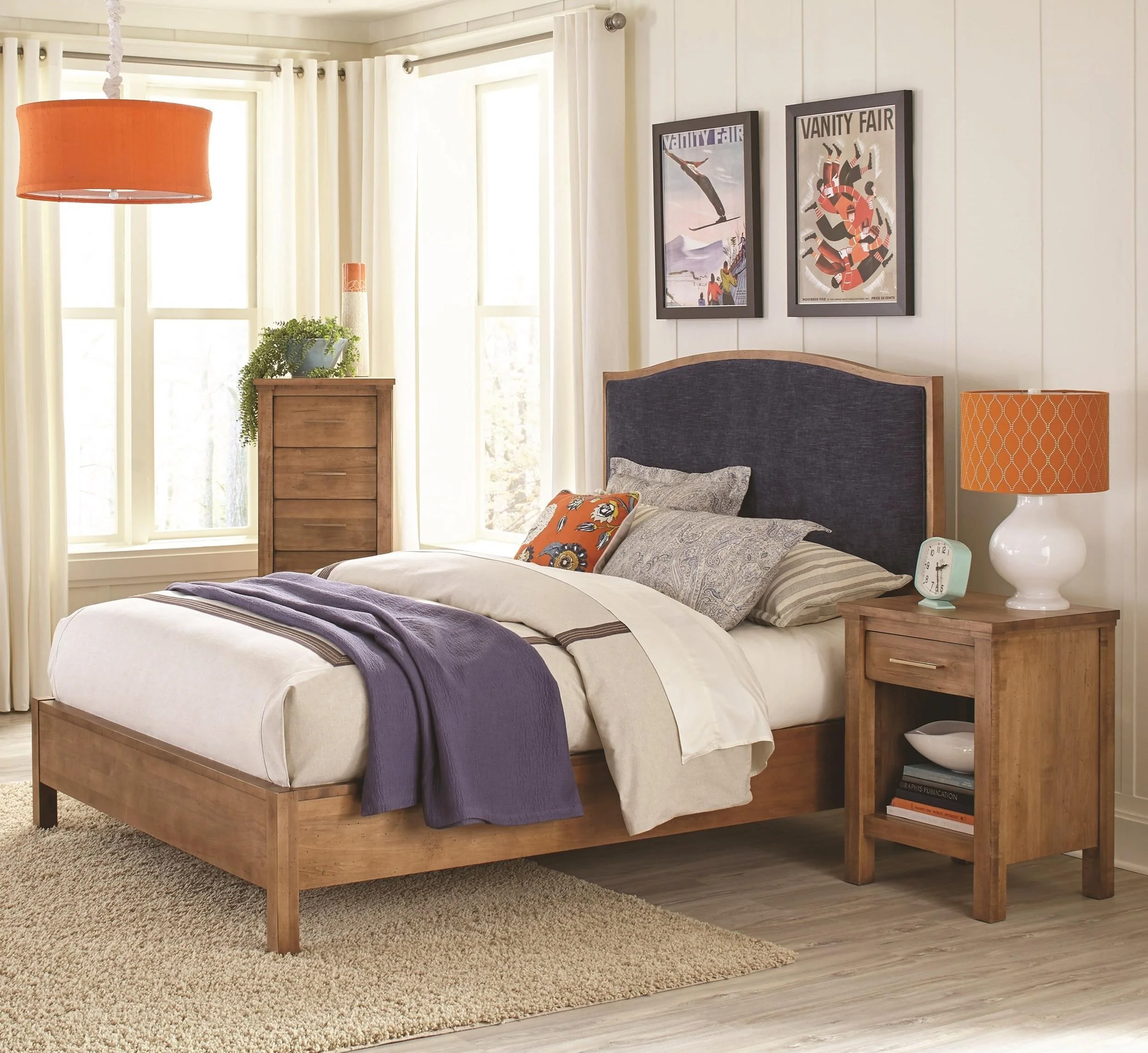 Durham Studio 19 191-122x1+191-201x1+191-167x1 Transitional 3-Piece Queen Bedroom Set | Jordan's ...